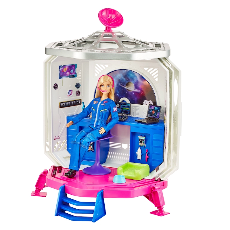 Barbie doll and space station playset
